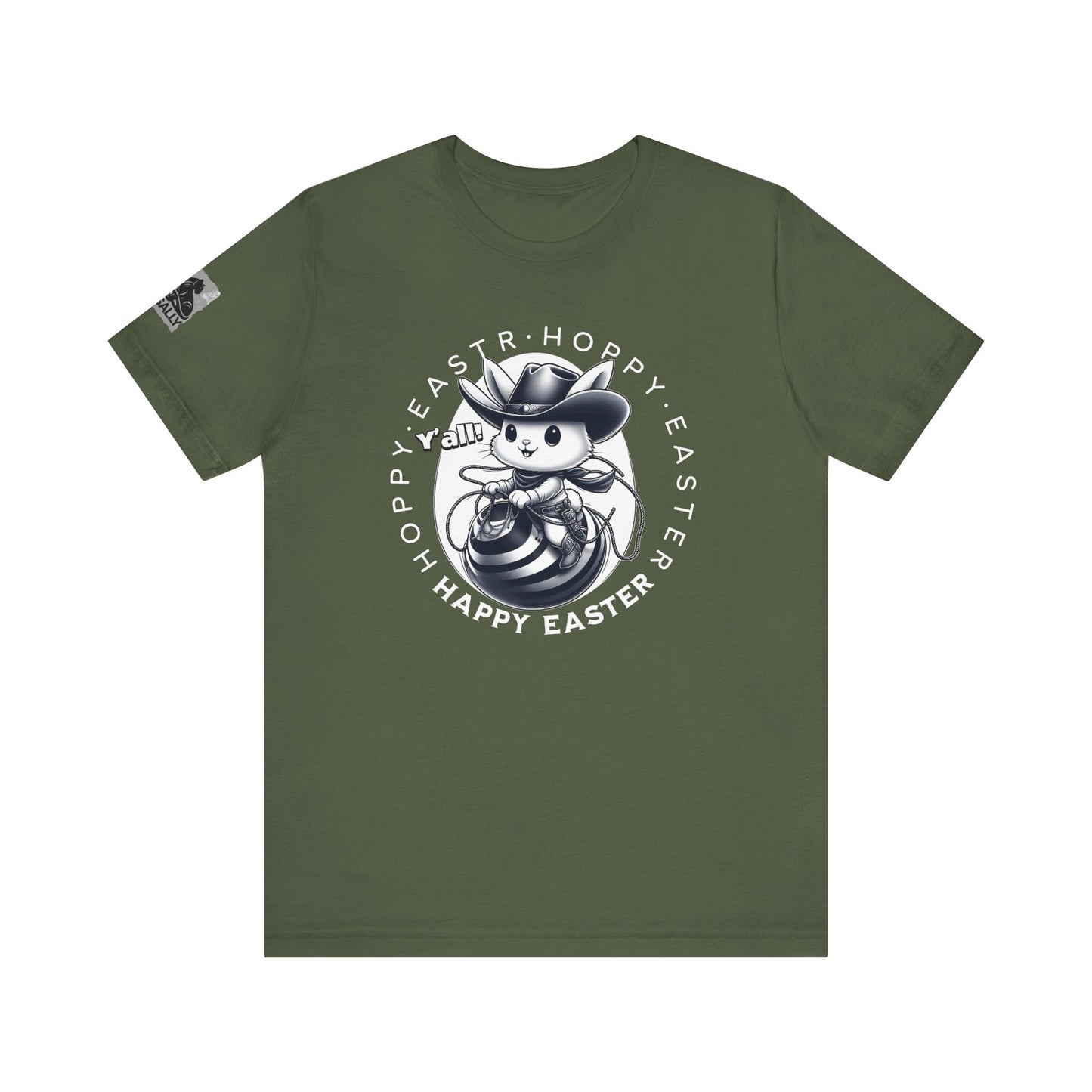 Hoppy Easter, Y’all! Black – Cowboy Bunny Easter T-Shirt