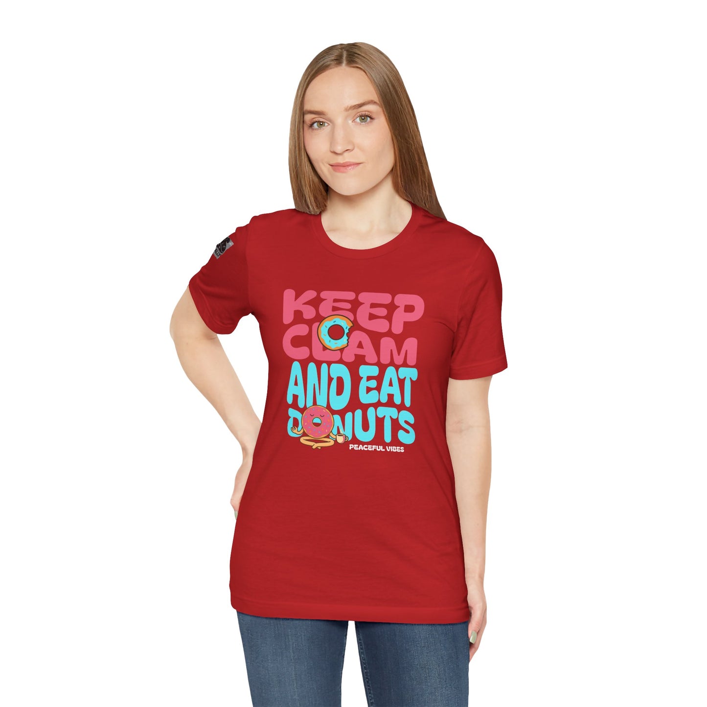 Keep Calm and Eat a Donut Minimalist Donut Zen T-Shirt