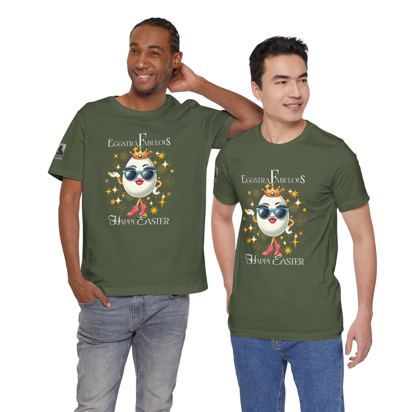 Eggstra Fabulous! Elegant Version Black–Funny Easter Egg T-Shirt