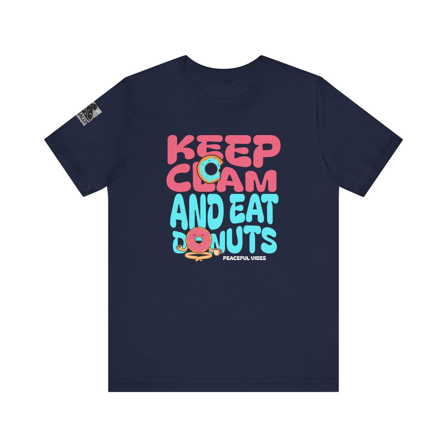 Keep Calm and Eat a Donut Minimalist Donut Zen T-Shirt