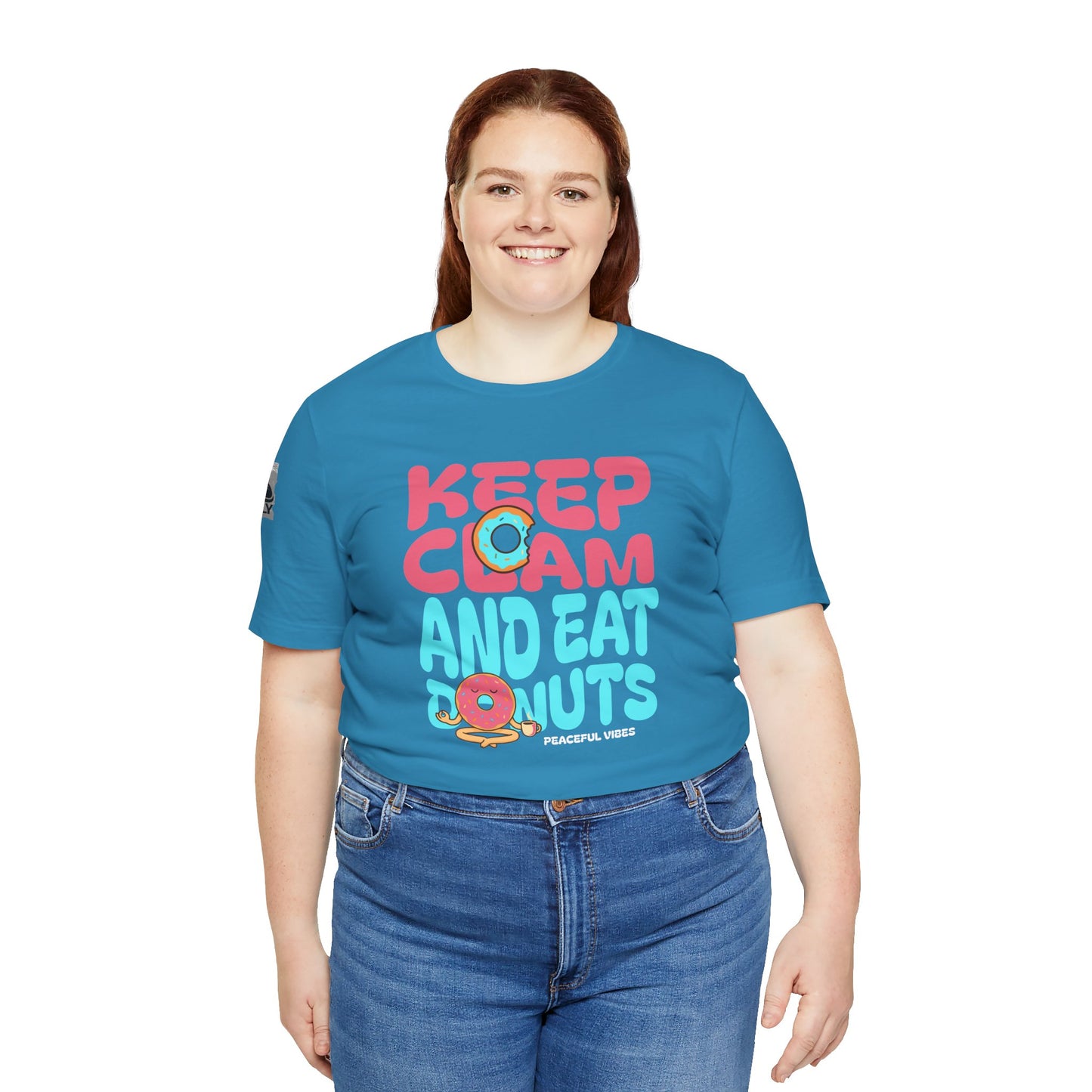 Keep Calm and Eat a Donut Minimalist Donut Zen T-Shirt