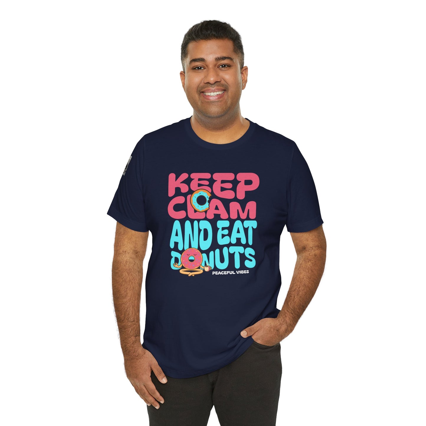 Keep Calm and Eat a Donut Minimalist Donut Zen T-Shirt