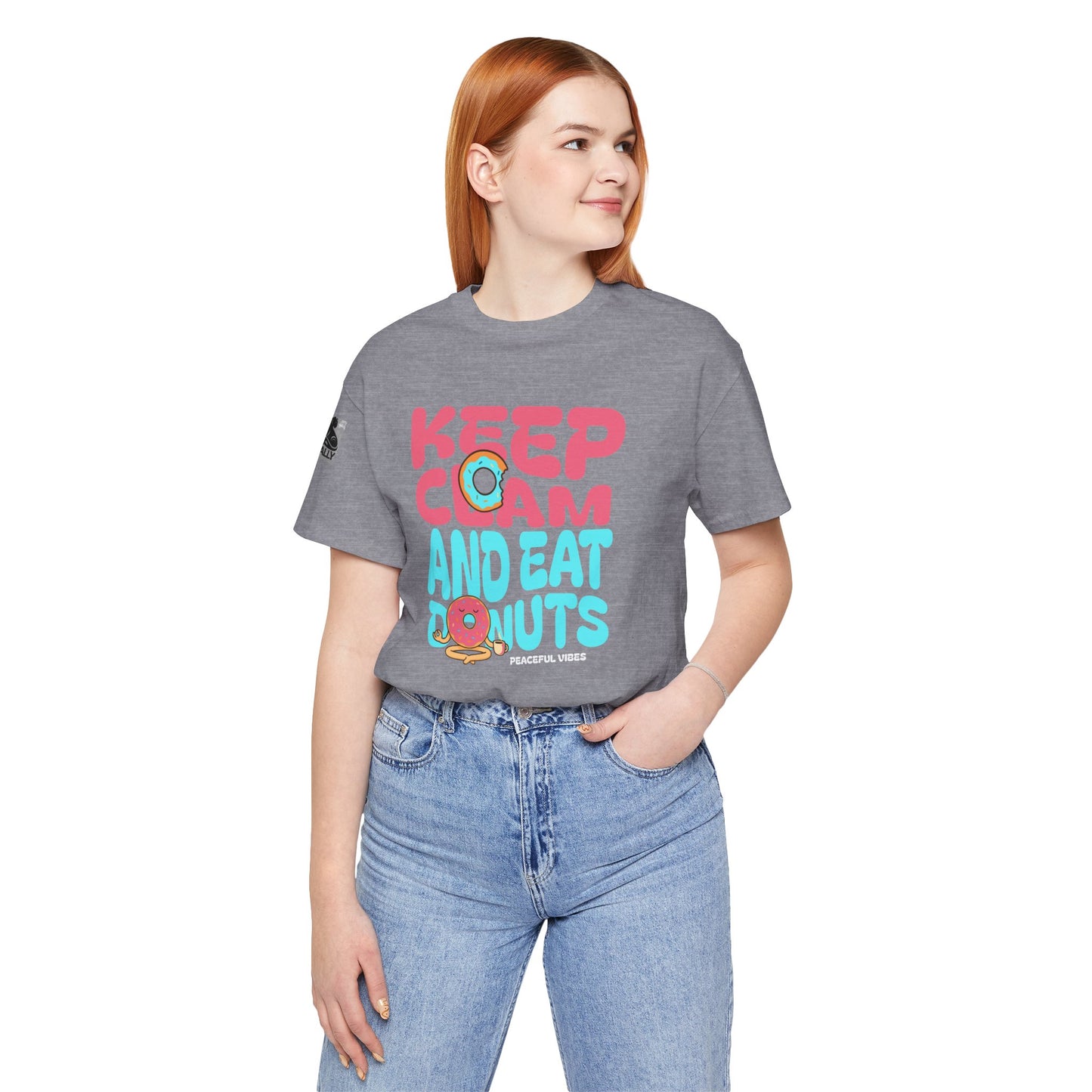 Keep Calm and Eat a Donut Minimalist Donut Zen T-Shirt