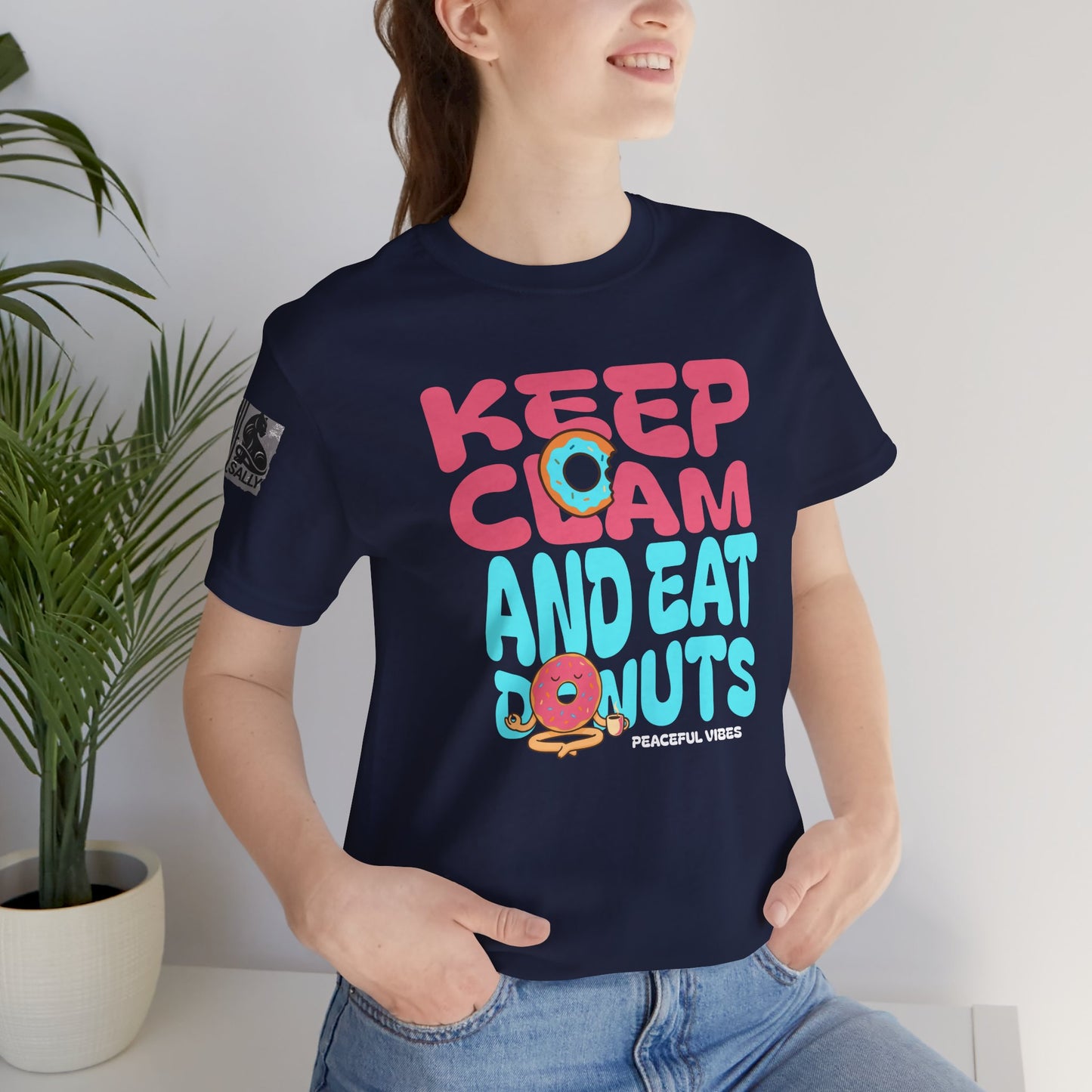 Keep Calm and Eat a Donut Minimalist Donut Zen T-Shirt