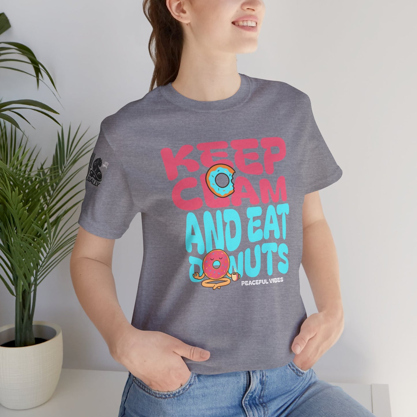 Keep Calm and Eat a Donut Minimalist Donut Zen T-Shirt