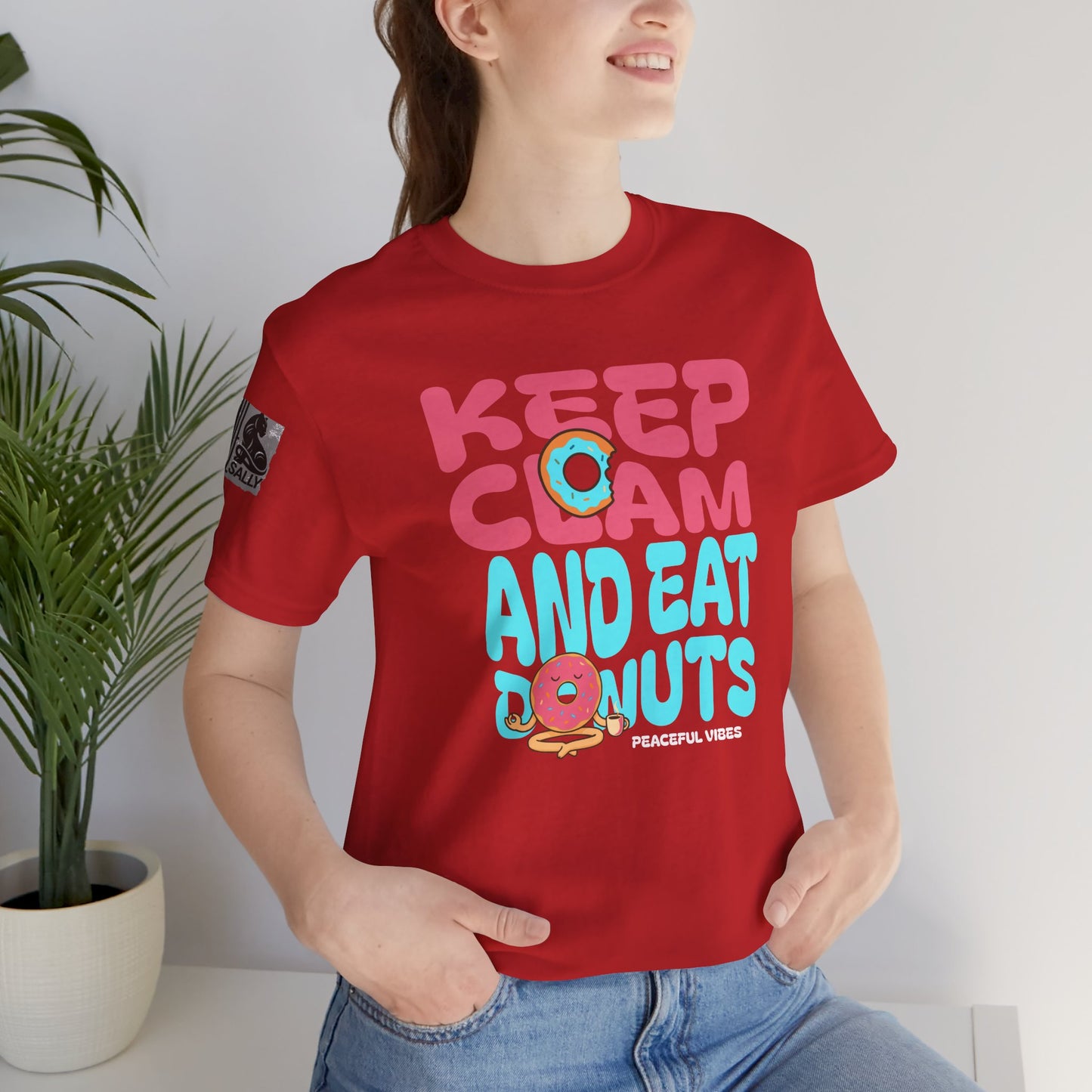 Keep Calm and Eat a Donut Minimalist Donut Zen T-Shirt