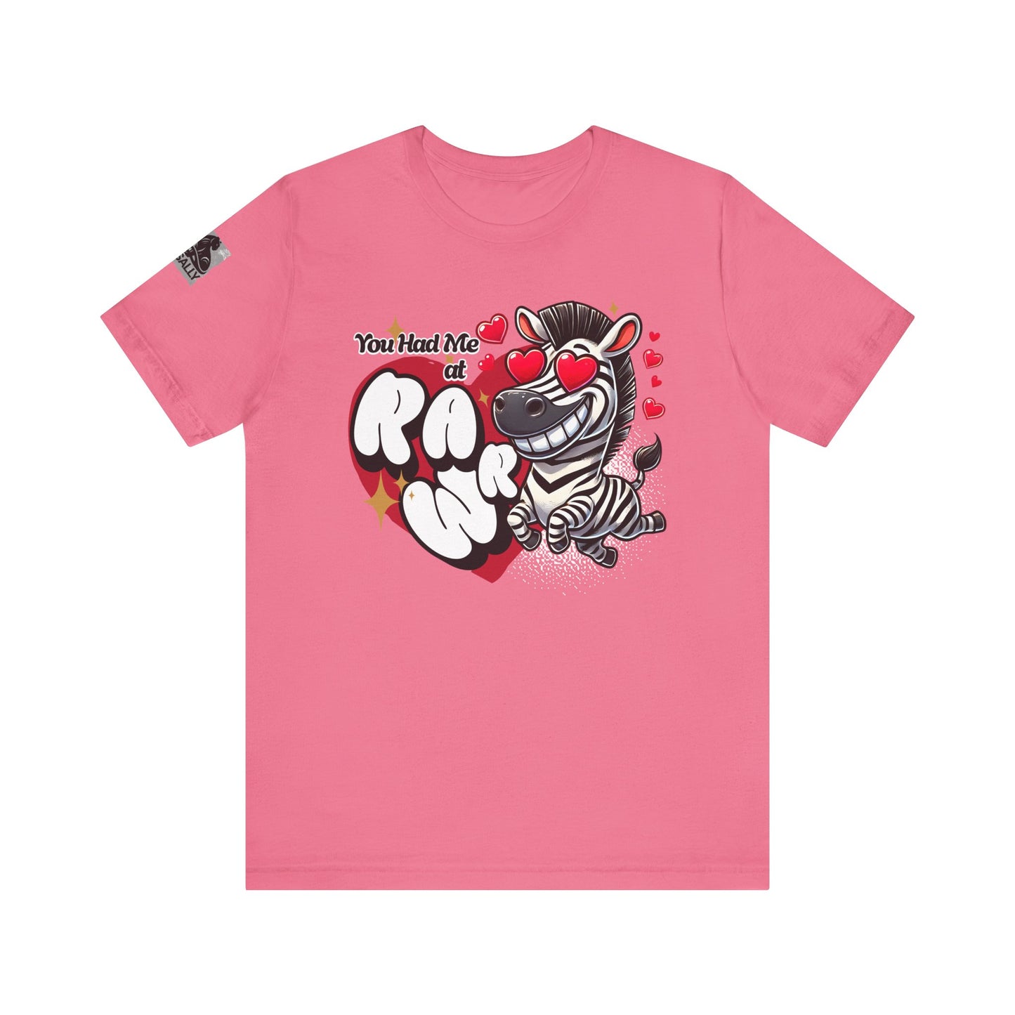 You Had Me at Rawr – Funny Valentine's Day Zebra Black T-Shirt