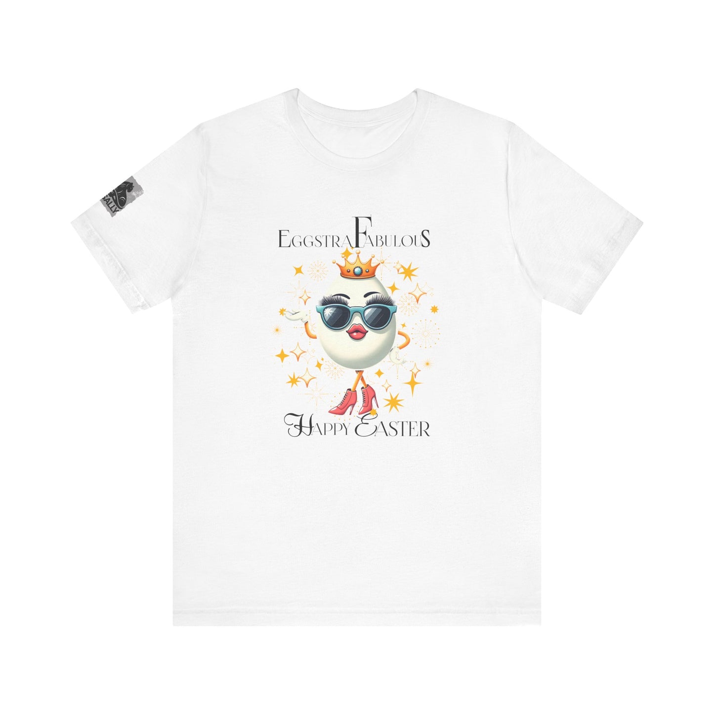 Eggstra Fabulous! Elegant Version White –Funny Easter Egg T-Shirt