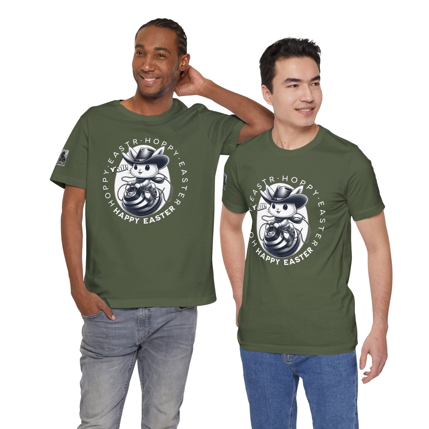 Hoppy Easter, Y’all! Black – Cowboy Bunny Easter T-Shirt