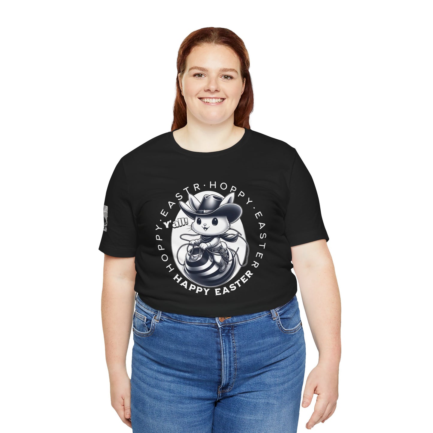 Hoppy Easter, Y’all! Black – Cowboy Bunny Easter T-Shirt