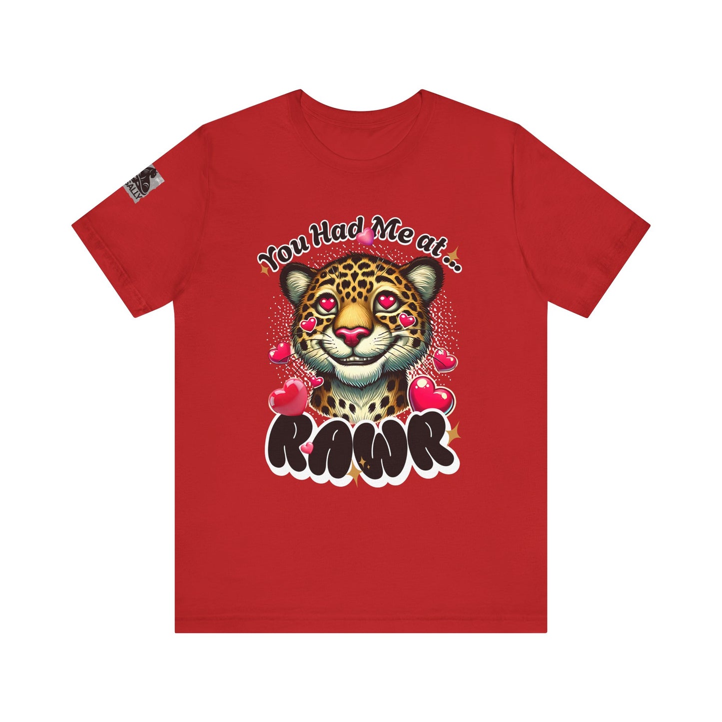 You Had Me at Rawr – Funny Valentine's Day Leopard Black T-Shirt