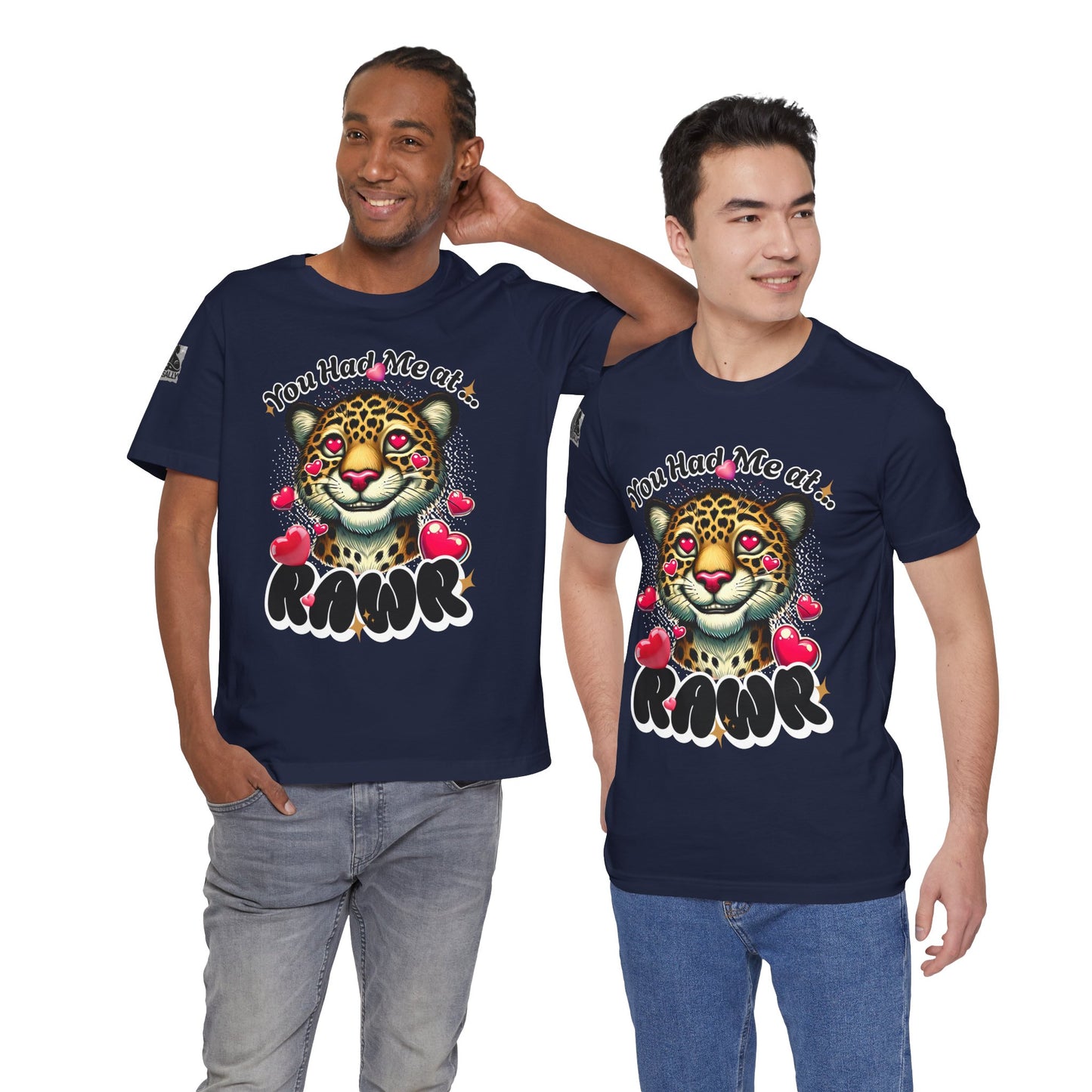 You Had Me at Rawr – Funny Valentine's Day Leopard Black T-Shirt