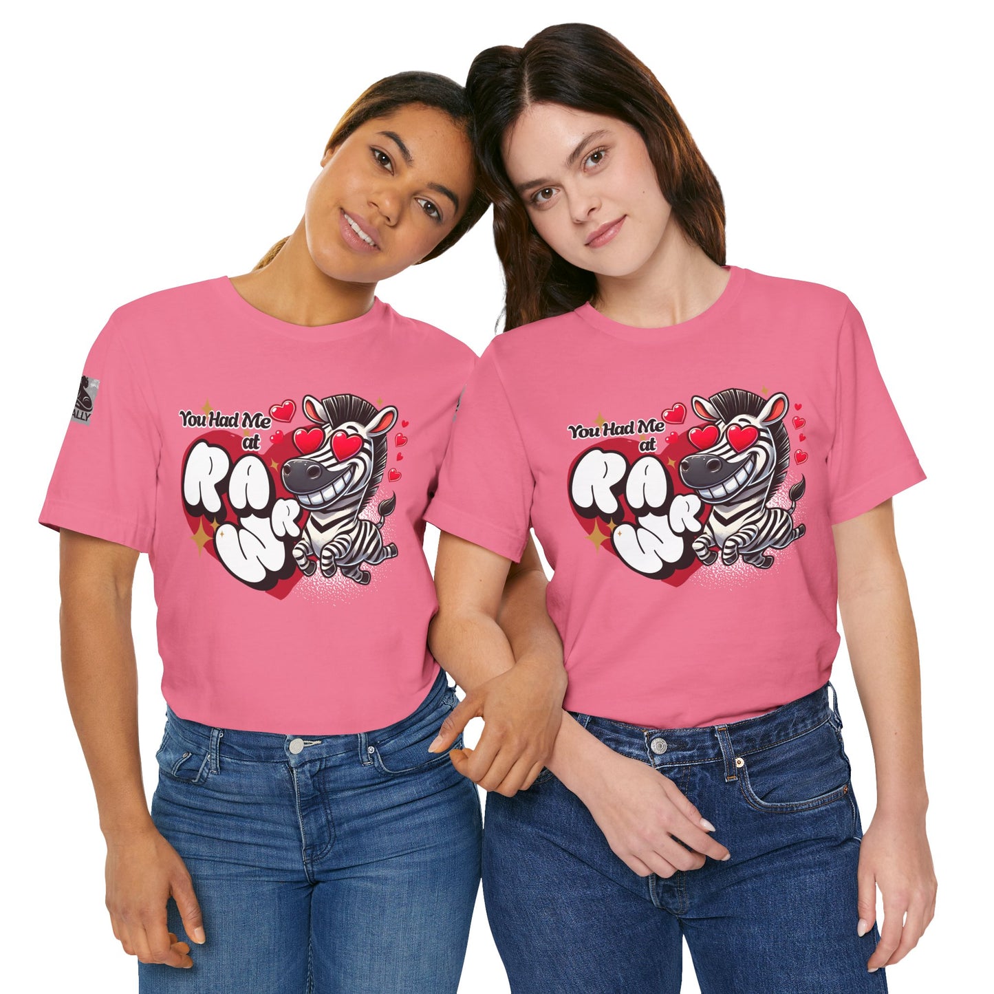You Had Me at Rawr – Funny Valentine's Day Zebra Black T-Shirt
