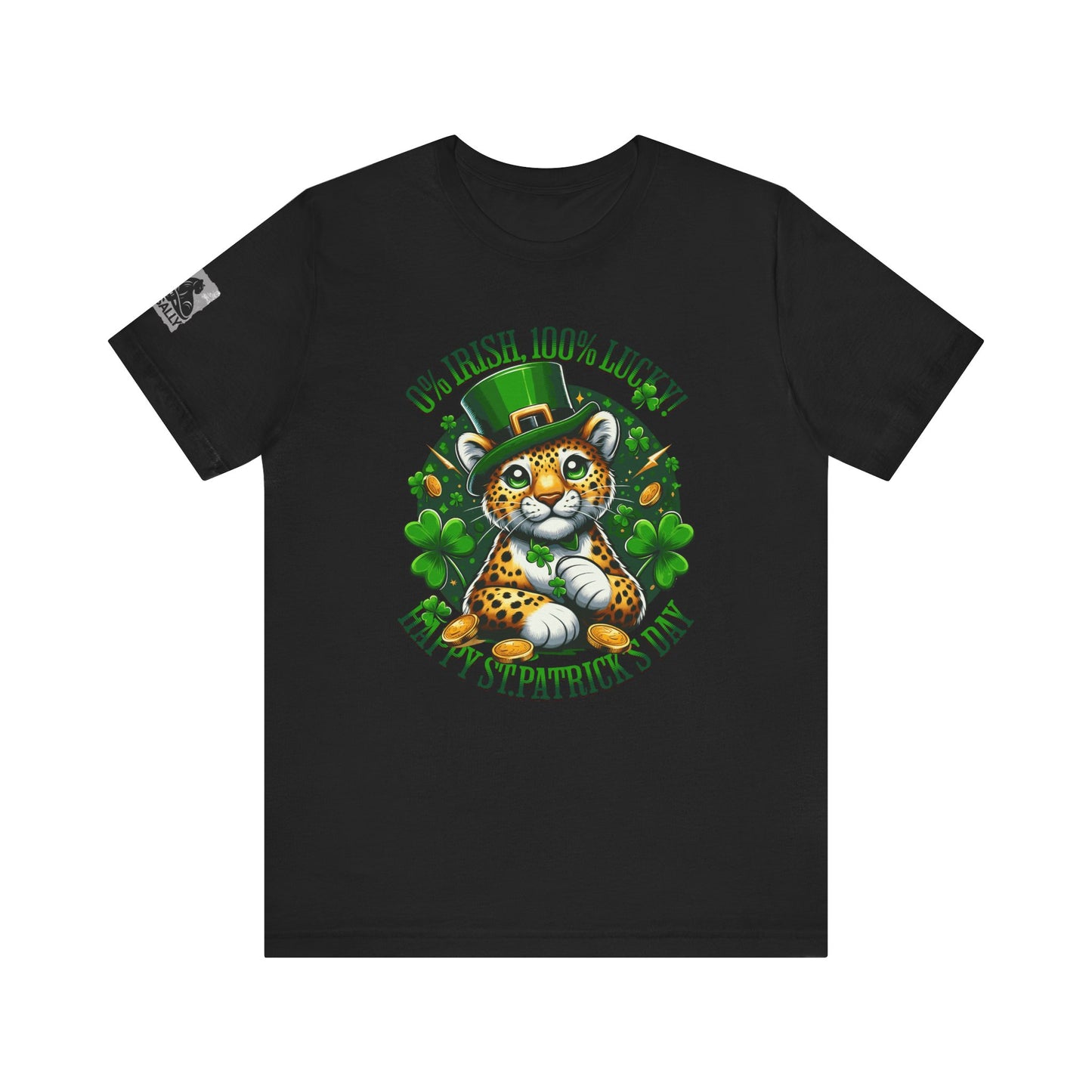 0% Irish, 100% Lucky! Elegant Version – St. Patrick’s Day Humor T-Shirt