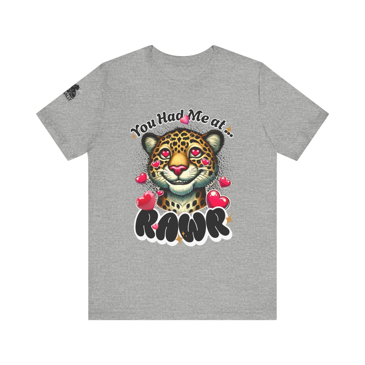 You Had Me at Rawr – Funny Valentine's Day Leopard White T-Shirt