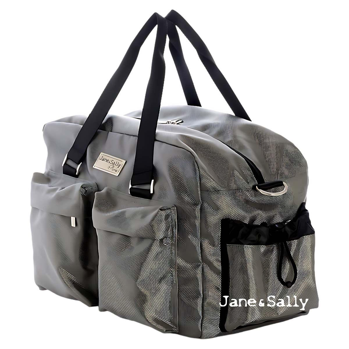 (JaneSally)Minimalist Style Nylon Waterproof Travel Bag Handbag Shoulder Bag With Detachable Strap Cross Body Bag(Moss Crocodile)