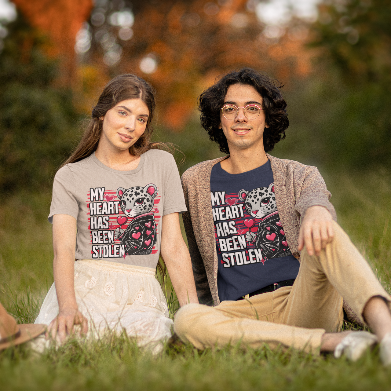 Leopard Print, Heart Stolen No.2 – Valentine's Day Statement T-Shirt