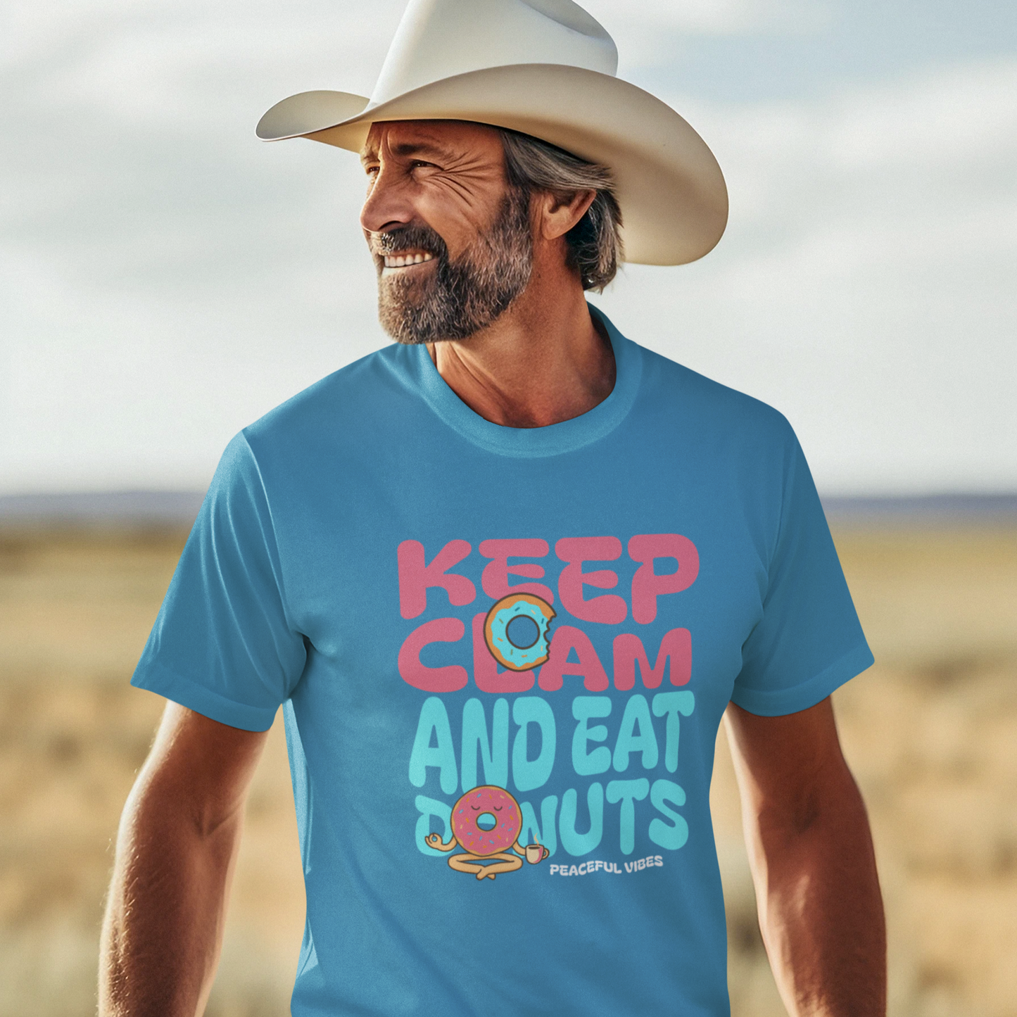 Keep Calm and Eat a Donut Minimalist Donut Zen T-Shirt
