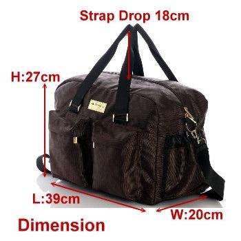 (JaneSally)Minimalist Style Nylon Waterproof Travel Bag Handbag Shoulder Bag With Detachable Strap Cross Body Bag(Brown Leopard)