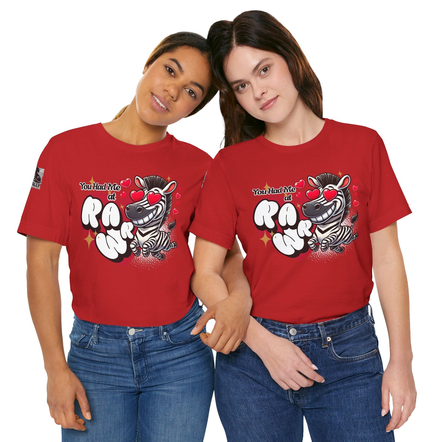 You Had Me at Rawr – Funny Valentine's Day Zebra Black T-Shirt