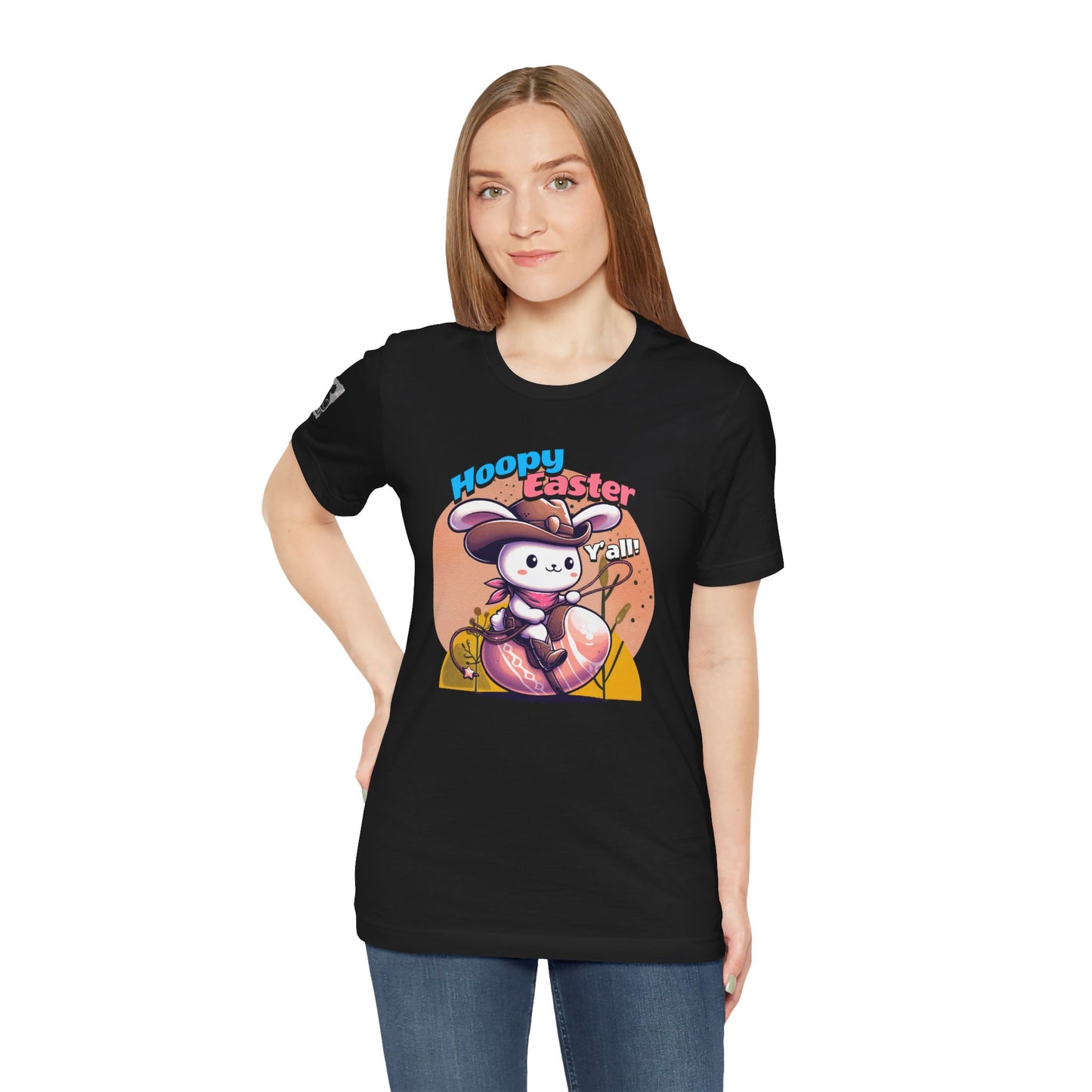 Hoppy Easter, Y’all! Color Version– Cowboy Bunny Easter T-Shirt