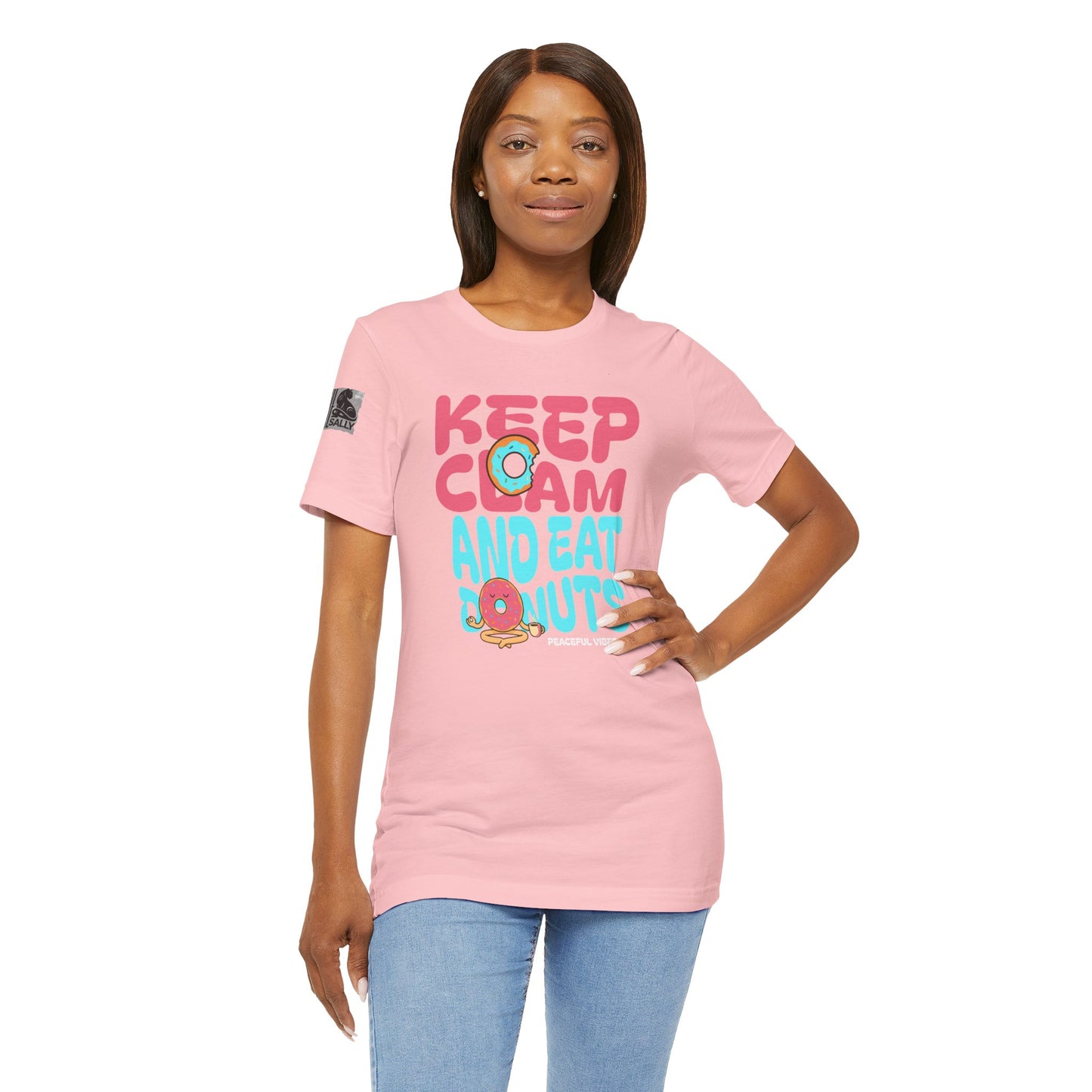Keep Calm and Eat a Donut Minimalist Donut Zen T-Shirt