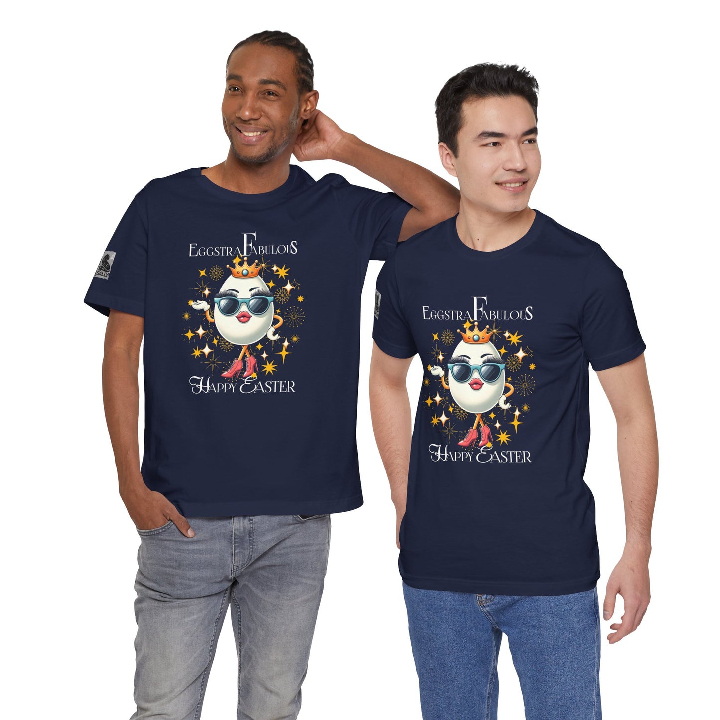 Eggstra Fabulous! Elegant Version Black–Funny Easter Egg T-Shirt