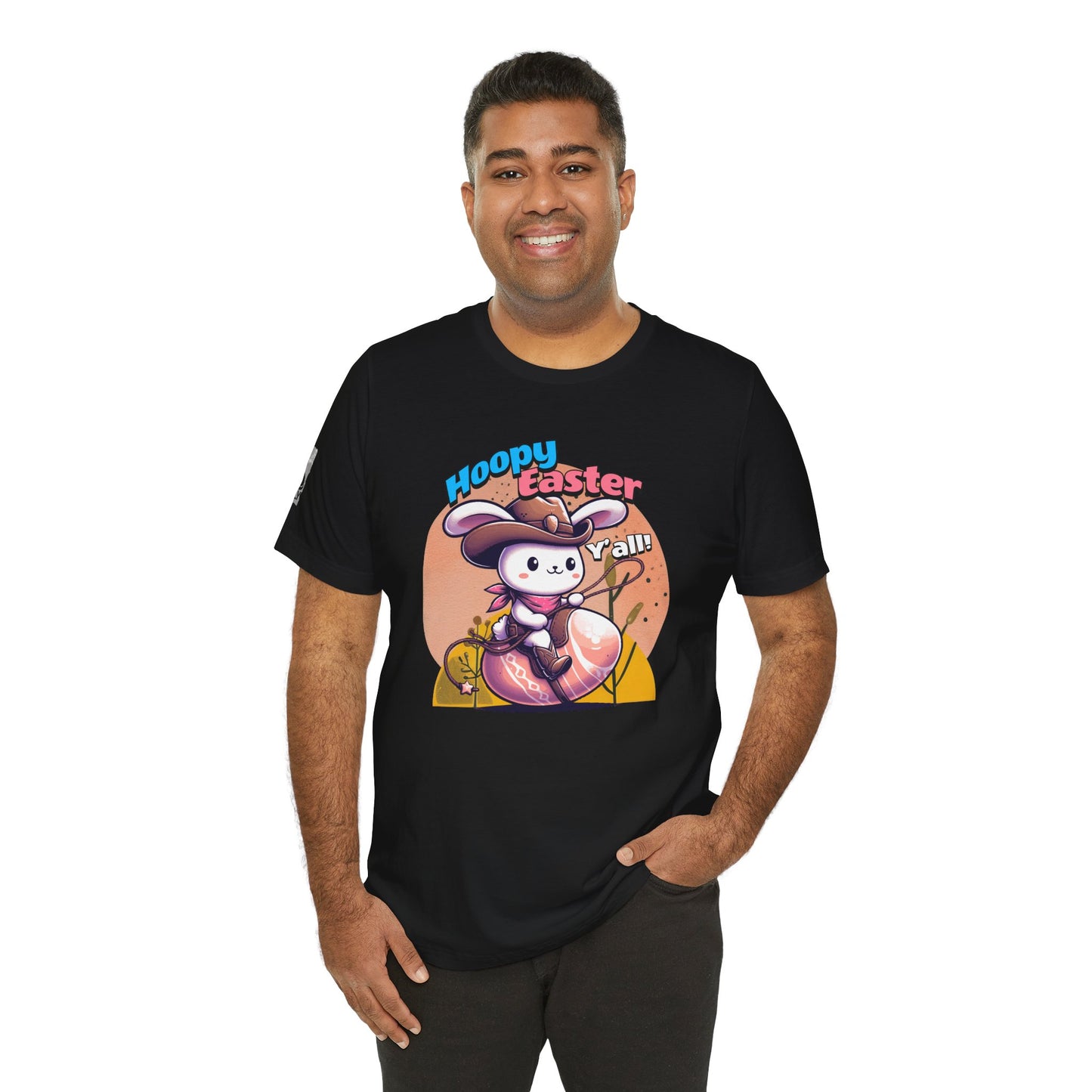 Hoppy Easter, Y’all! Color Version– Cowboy Bunny Easter T-Shirt