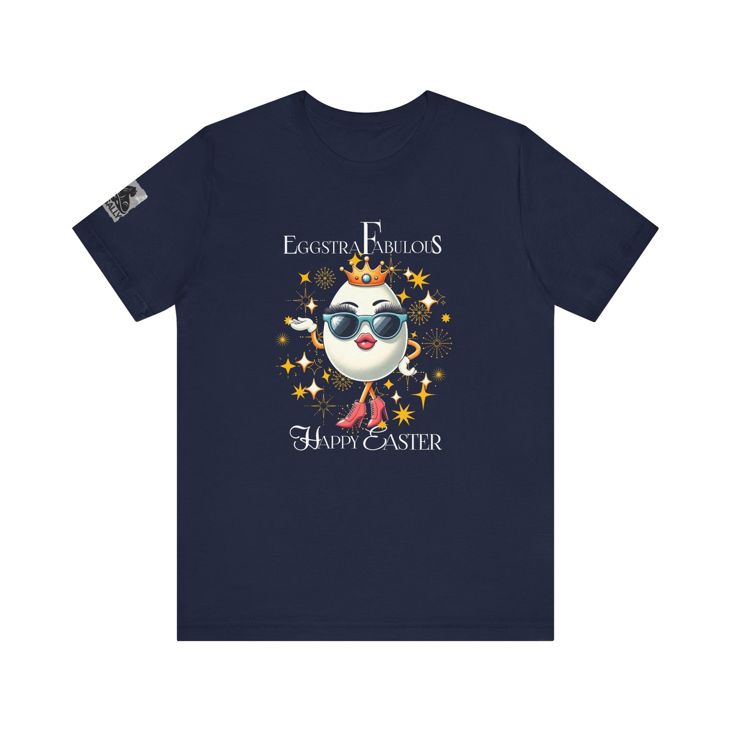 Eggstra Fabulous! Elegant Version Black–Funny Easter Egg T-Shirt
