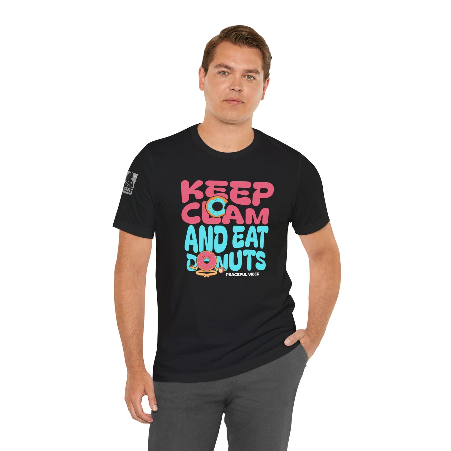 Keep Calm and Eat a Donut Minimalist Donut Zen T-Shirt