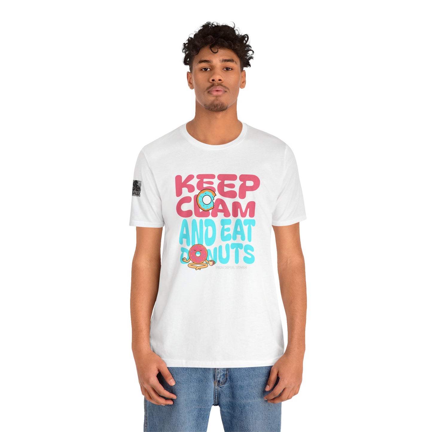 Keep Calm and Eat a Donut Minimalist Donut Zen T-Shirt