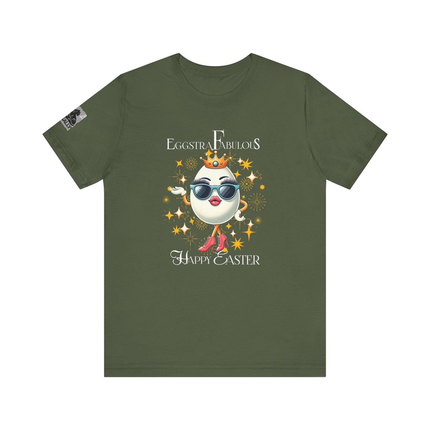 Eggstra Fabulous! Elegant Version Black–Funny Easter Egg T-Shirt