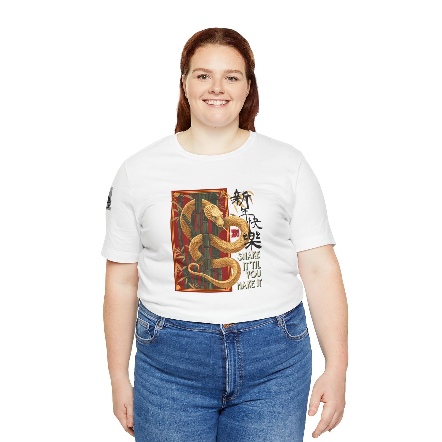Snake It ‘Til You Make It – Motivational Snake No.2 White T-Shirt