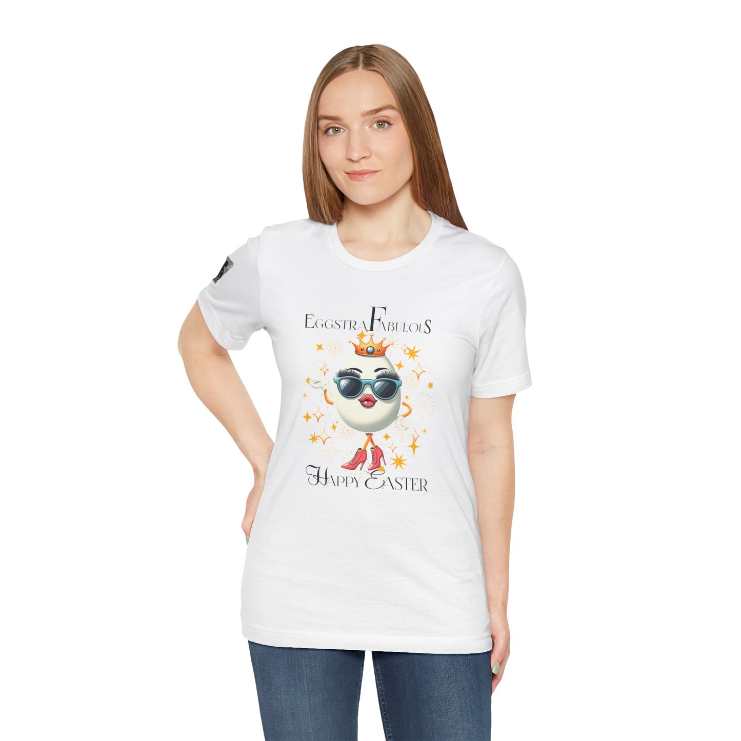 Eggstra Fabulous! Elegant Version White –Funny Easter Egg T-Shirt
