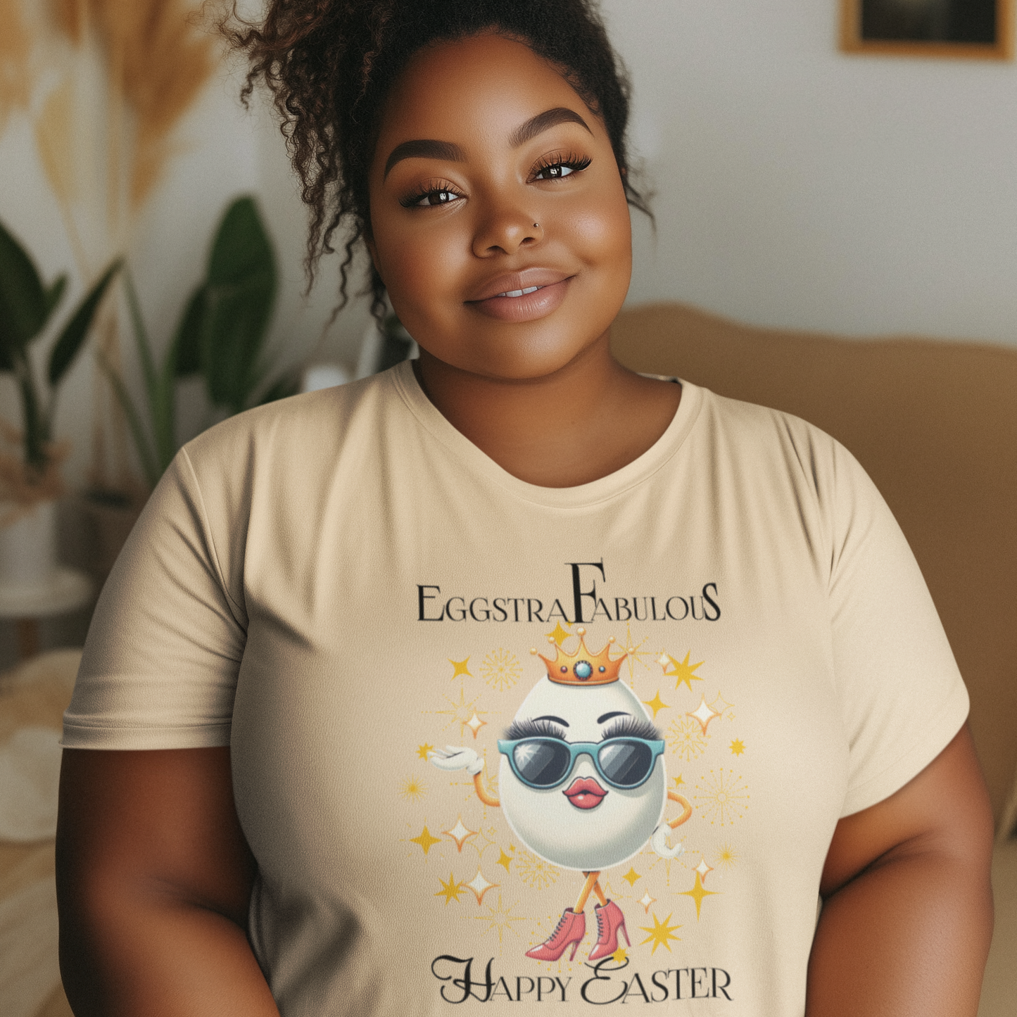 Eggstra Fabulous! Elegant Version White –Funny Easter Egg T-Shirt