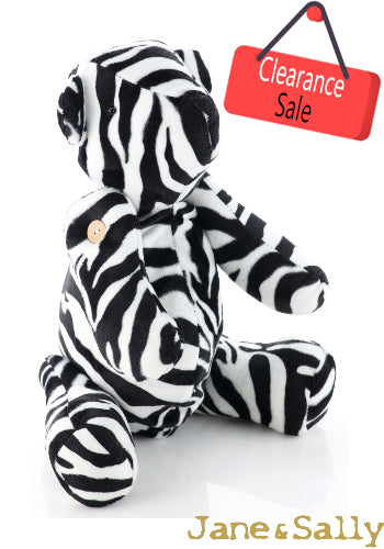 (JaneSally)Bear Modeling Polyester Fluff Fabric Two Way Three-Dimensional Pillow(Including Blanket)-Zebra
