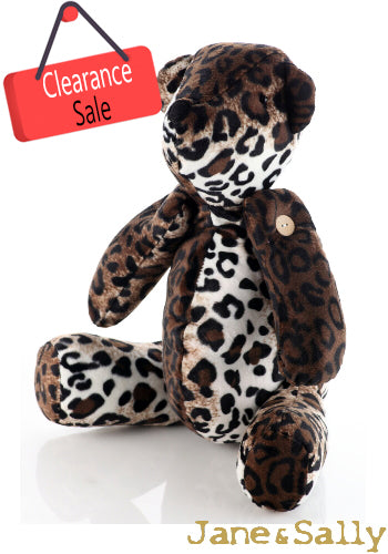 (JaneSally)Bear Modeling Polyester Fluff Fabric Two Way Three-Dimensional Pillow(Including Blanket)-Leopard