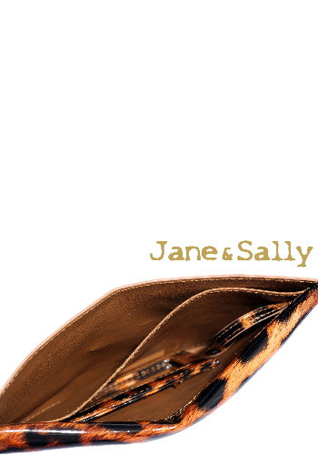 (JaneSally)PU Leather Leopard Print Clutch Bag With Small Mirror Evening Bag Wallet Passport bag Passport holder(Splendid Leopard)