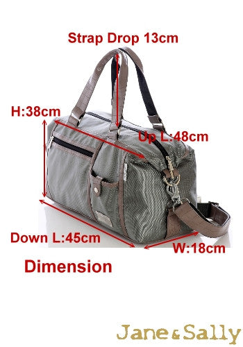 (JaneSally)Nylon Decoration With PU Leather Waterproof Travel Bag Handbag Shoulder Bag With Detachable Strap Cross Body Bag(Moss Crocodile)