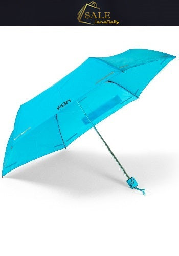 FUNBRELLA Lightweight Umbrella Anti-water umbrella with Reflective strip Folding umbrella Designer brand umbrella(Blue)