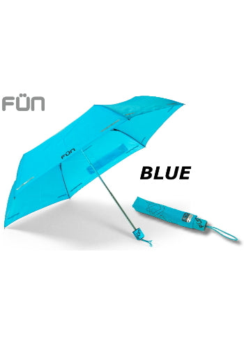 FUNBRELLA Lightweight Umbrella Anti-water umbrella with Reflective strip Folding umbrella Designer brand umbrella(Blue)