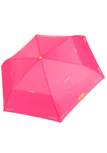 FUNBRELLA Lightweight Umbrella Anti-water umbrella with Reflective strip Folding umbrella Designer brand umbrella(Pink)